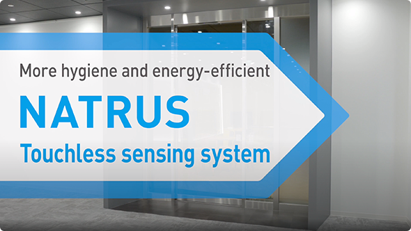 Pintu otomatis NABCO dengan sistem sensor tanpa sentuh NATRUS